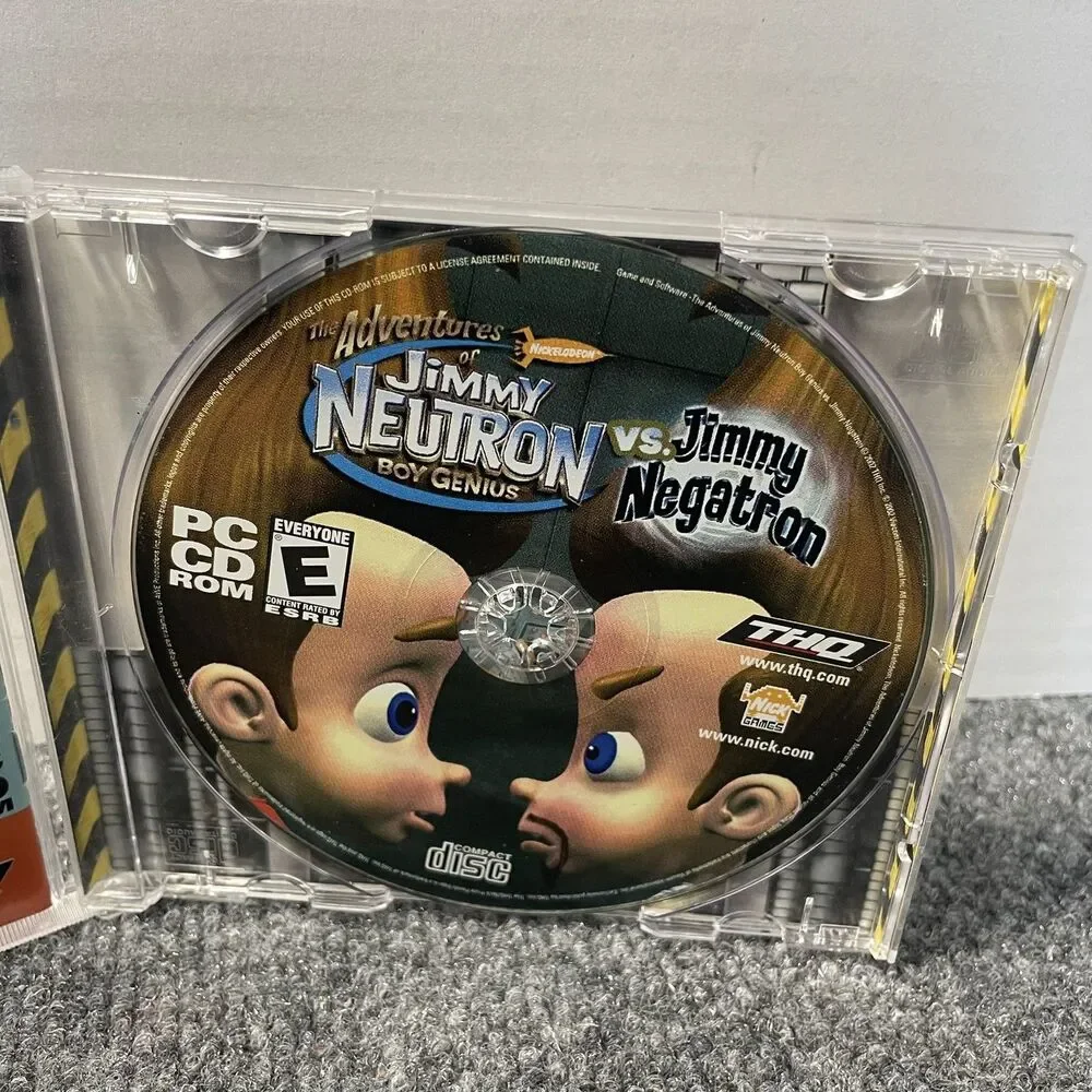 Jimmy Neutron vs Jimmy Negatron PC CD ROM Game Nickelodeon THQ Complete